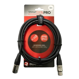 StageCore PRO350LU3BK REAN Female XLR Connector - Male XLR Connector, Audio Cable, LU3