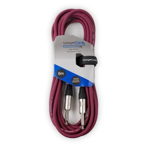 StageCore CORE100LU6-PU Premade 6.35mm-6.35mm Mono Jack Cable, LU6, PURPLE