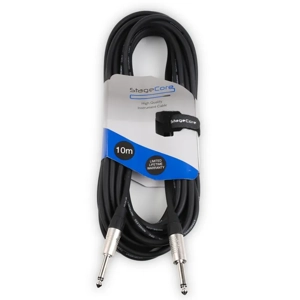 StageCore CORE100LU10BK Premade 6.35mm-6.35mm Mono Jack Cable, LU10, BLACK