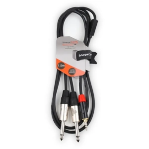 StageCore iCORE170LU15 3.5mm Mini Jack Plug - 2x 6.35mm Mono Jack Plugs, Cable