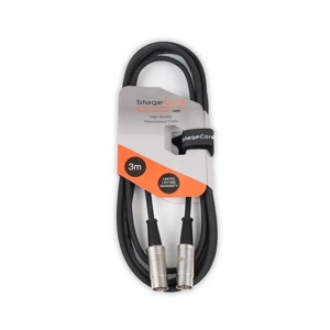 StageCore iCORE100LU3 5 pin DIN - 5 pin DIN, MIDI Audio Interconnect Signal Cable, Metal Plugs