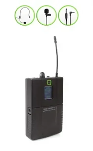 Q-Audio UHF Bodypack Transmitter, lavalier mic,cable and headset (SJ Connection)