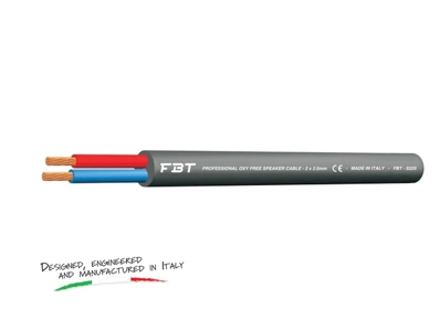 StageCore S225 OFC Speaker Cable Black - Cond.2x2,5 PVC Flex, OD8,4mm (100mt reel)