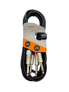 StageCore iCORE200LU3 2x 6.35mm Mono Jack Plugs - 2x 6.35mm Mono Jack Plugs, Cable