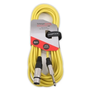 StageCore CORE300LU6YE 6.35mm Mono Jack Plug - Female XLR Connector, Audio Cable