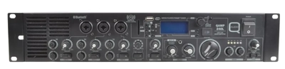 Q-Audio One or Two Zone Mixer / Amp with Media Player, Bluetooth, FM Tuner, Built-in Jingle Player
