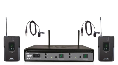 JTS UHF Dual channel PLL diversity receiver with bodypack transmitter+lavaliere microphone