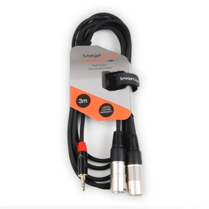 StageCore iCORE320LU3 2x Male XLR Connectors - 1x 3.5mm Mini Jack Plug, Cable