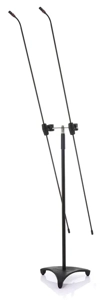 JTS Dual Floor Stand Microphone with Carbon Boom