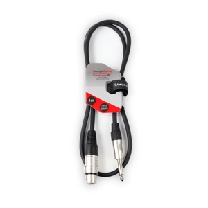 StageCore CORE300LU1BK 6.35mm Mono Jack Plug - Female XLR Connector, Audio Cable