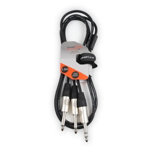 StageCore iCORE210LU15 6.35mm Jack Plug - 2x 6.35mm Mono Jack Plugs, Cable