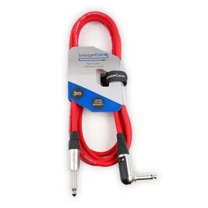 StageCore CORE140LU3RD 6.35mm Angled Mono Jack Plug - 6.35mm Straight Mono Jack Plug, Cable