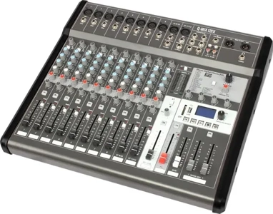 Q-Audio 12 Channel Mixer with FX and USB (19" rack mount kit included)