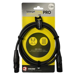 StageCore PRODMX5LU15 REAN 5 Pin XLR Male - 5 Pin XLR Female, 120 ohm DMX Cable, LU1.5