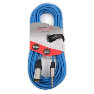 StageCore CORE163LU10BL 6.35mm Jack Plug - Male XLR Connector, Audio Cable