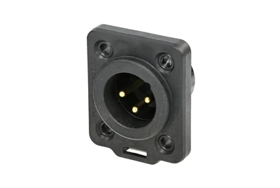 NC3MDX-TOP - Neutrik 3 pole XLR male chassis socket - TOP