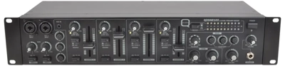 Q-Audio Zoner Mixer 4 Dual Stereo Channels + 2 Microphone Channel with Talk Over