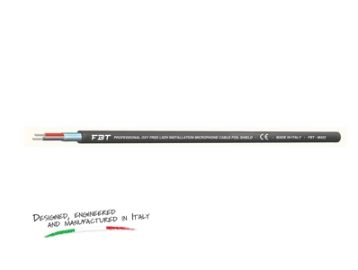 StageCore M422 OFC Installation Microphone Cable - 2x0.22mm AWG PVC Flex OD4mm, Black (100mt reel)