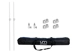 Ultimax DJ Booth Lighting Pole Kit with Spigots and Carry Bag, White 