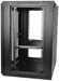 Cobra Wall Mounting Metal 19" Rack Cabinet Glass Door 12U 450mm Deep, Black, Complete Assembled