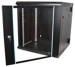 Cobra Wall Mounting Metal 19" Rack Cabinet Glass Door 9U 600mm Deep, Black, Complete Assembled