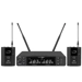 Q-Audio UHF Dual Channel True Diversity BP Wireless Mic System
