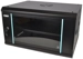 Cobra Wall Mounting Metal 19" Rack Cabinet Glass Door 6U 450mm Deep, Black, Complete Assembled
