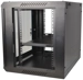 Cobra Wall Mounting Metal 19" Rack Cabinet Glass Door 9U 450mm Deep, Black, Complete Assembled