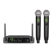 Q-Audio Dual UHF Wireless Handheld Microphone System, Fixed Frequency