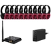 Silent Disco 10 way kit including Bluetooth transmitter and charger