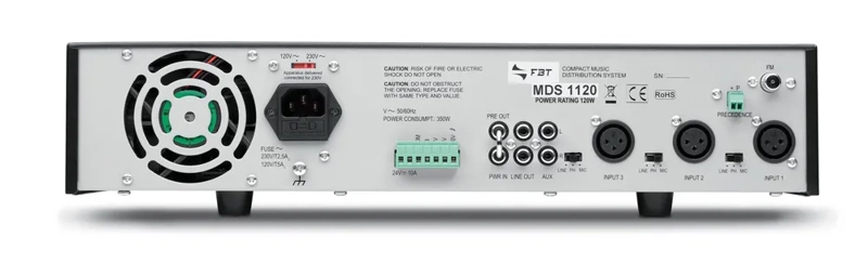 FBT Integrated amp - 60W - MP3 player via USB/SD /MMC card - digital tuner - 230V/115V