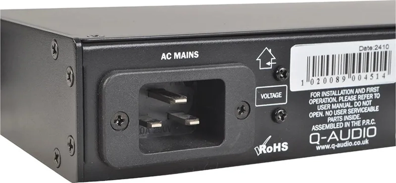 Q-Audio QPOWER10 Power Conditioner Racklight and USB Charger (10x IEC)