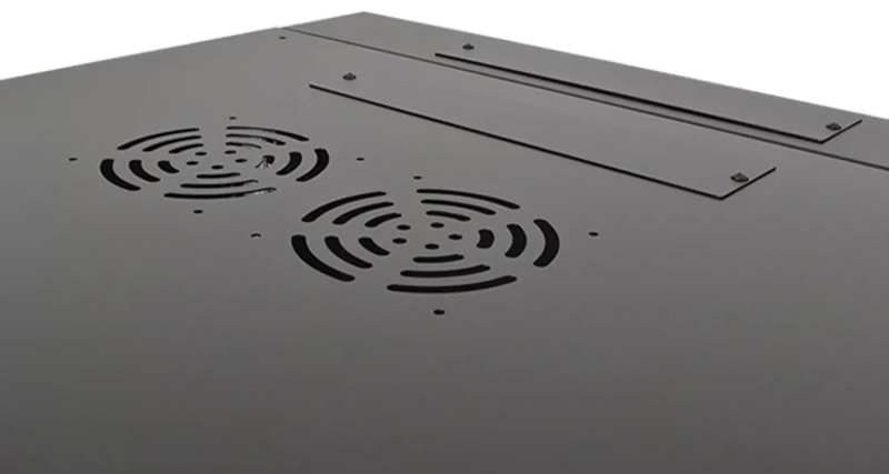 Cobra Wall Mounting Metal 19" Rack Cabinet, Hinged Back, Glass Door 6U 600mm Deep, Black