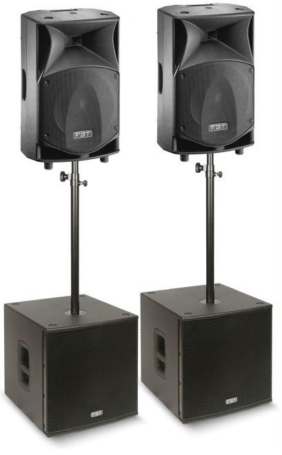 FBT JM2000 Active PA Package 3200w RMS 2x JMaxx 112A 2x Subline 115SA + Poles + Covers