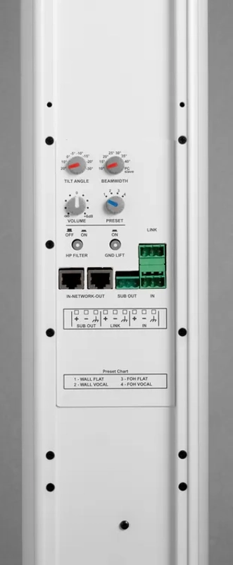 FBT DLA 1244A 2-way Active Line Array Column - 12x4? + 4x1" - 16x50Wrms - Direct. control +30°/-30°