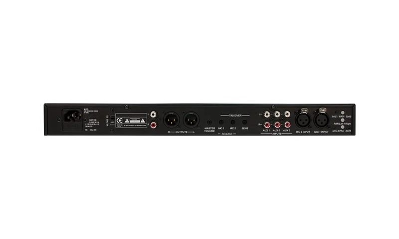 NewHank 2 MIC Input, 4 St. Line In, 2 Band EQ, Talk-over