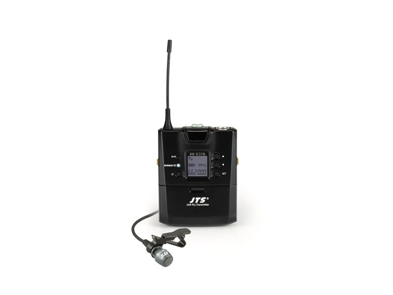 JTS UHF PLL Dual Channel Diversity Lapel Wireless Microphone System - 823-86
