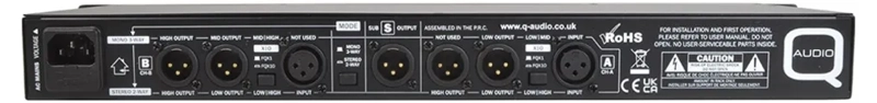Q-Audio QXOVER23 Stereo 2-Way/Mono 3-Way Active Crossover Subwoofer Output