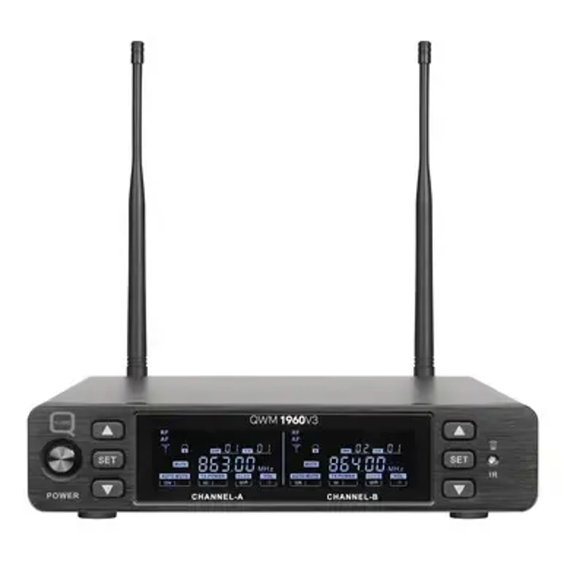 Q-Audio UHF Dual Channel True Diversity HH Wireless Mic System