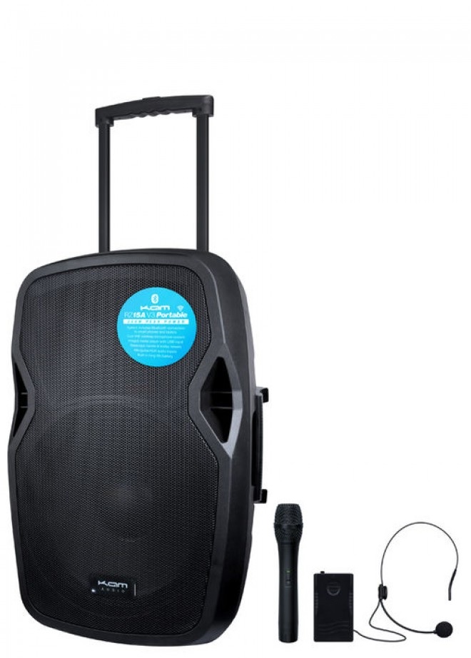 KAM RZ15AP V3 Portable PA System Twin Wireless Microphone Battery